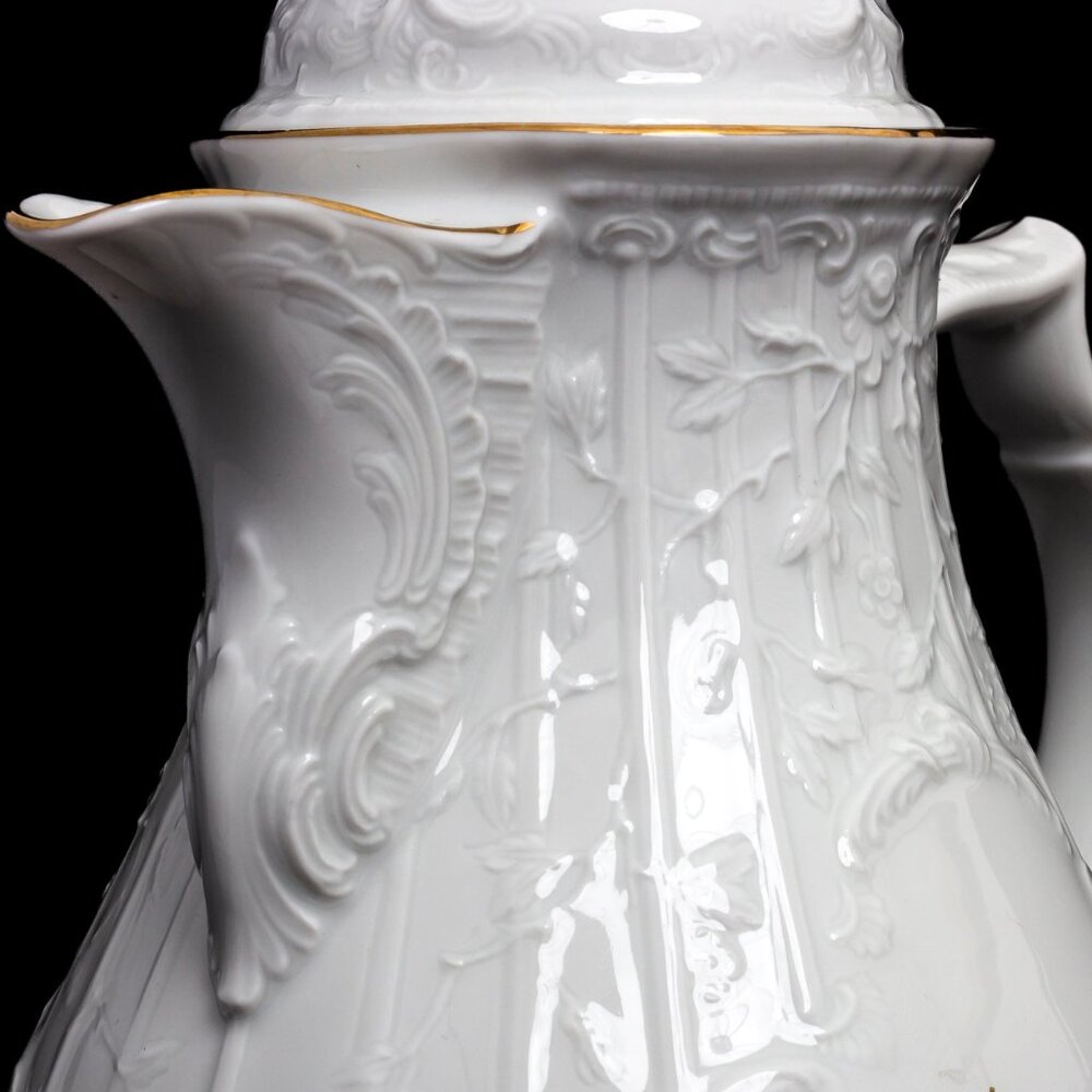 Vintage Coffee Pot With Lid Rosenthal Sanssouci Selb Germany White Porcelain - Picture 8 of 10